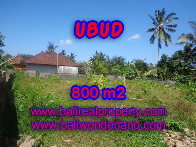 Tanah dijual di Ubud Bali 800 m2 di Dekat sentral Ubud